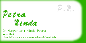 petra minda business card